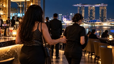 An Indian woman was fined after she touched a waitress inappropriately while partying at a Singapore bar. (Representational image generated using AI)
