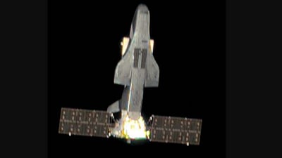 A new report from the US Defense Intelligence Agency included this picture of the spaceplane. (Defense Intelligence Agency/Maxar Technologies)
