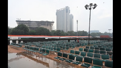 The Ramlila Maidan has been booked for the organisers from October 25 to November 3. (Sonu Mehta/HT) The Ramlila Maidan has been booked for the organisers from October 25 to November 3. (Sonu Mehta/HT)