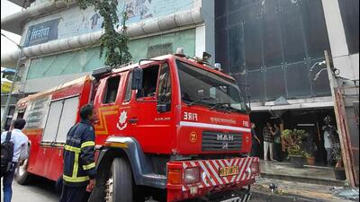 The fire was extinguished by 9am, with no casualties reported. (Satish Bate/Hindustan Times)