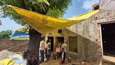 The house of a Dalit daily-wage worker, who died on September 7, a day after confronting Punjab finance minister Harpal Cheema over the drug problem during a public event at Toor Banjara village in Dirba. (HT Photo)