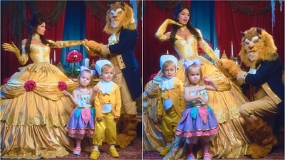Paris Hilton responded to criticism of her family’s Beauty and the Beast Halloween costumes. (Instagram/@parishilton) Paris Hilton responded to criticism of her family’s Beauty and the Beast Halloween costumes. (Instagram/@parishilton)