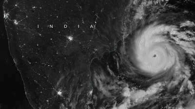 The satellite image captured on October 26 shows Cyclone Arnab swirling over the Bay of Bengal. (NASA/science.nasa.gov)