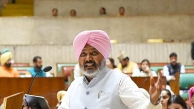 Punjab finance minister Harpal Singh Cheema. (HT)