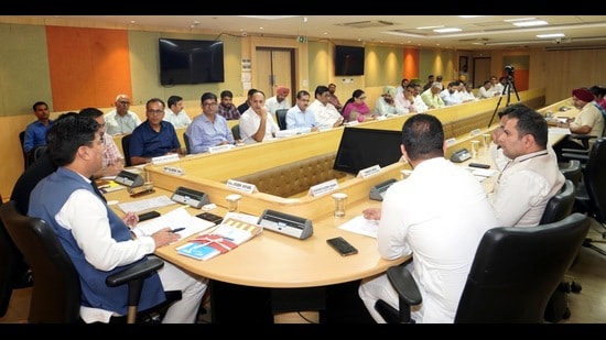 MC’s Finance and Contract Committeemeeting underway in Chandigarh.