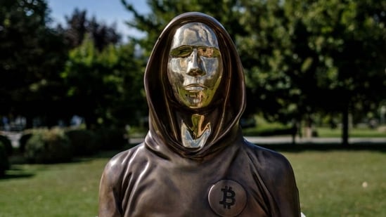 Bitcoin creator, Satoshi Nakamoto statue in Budapest features a reflective face