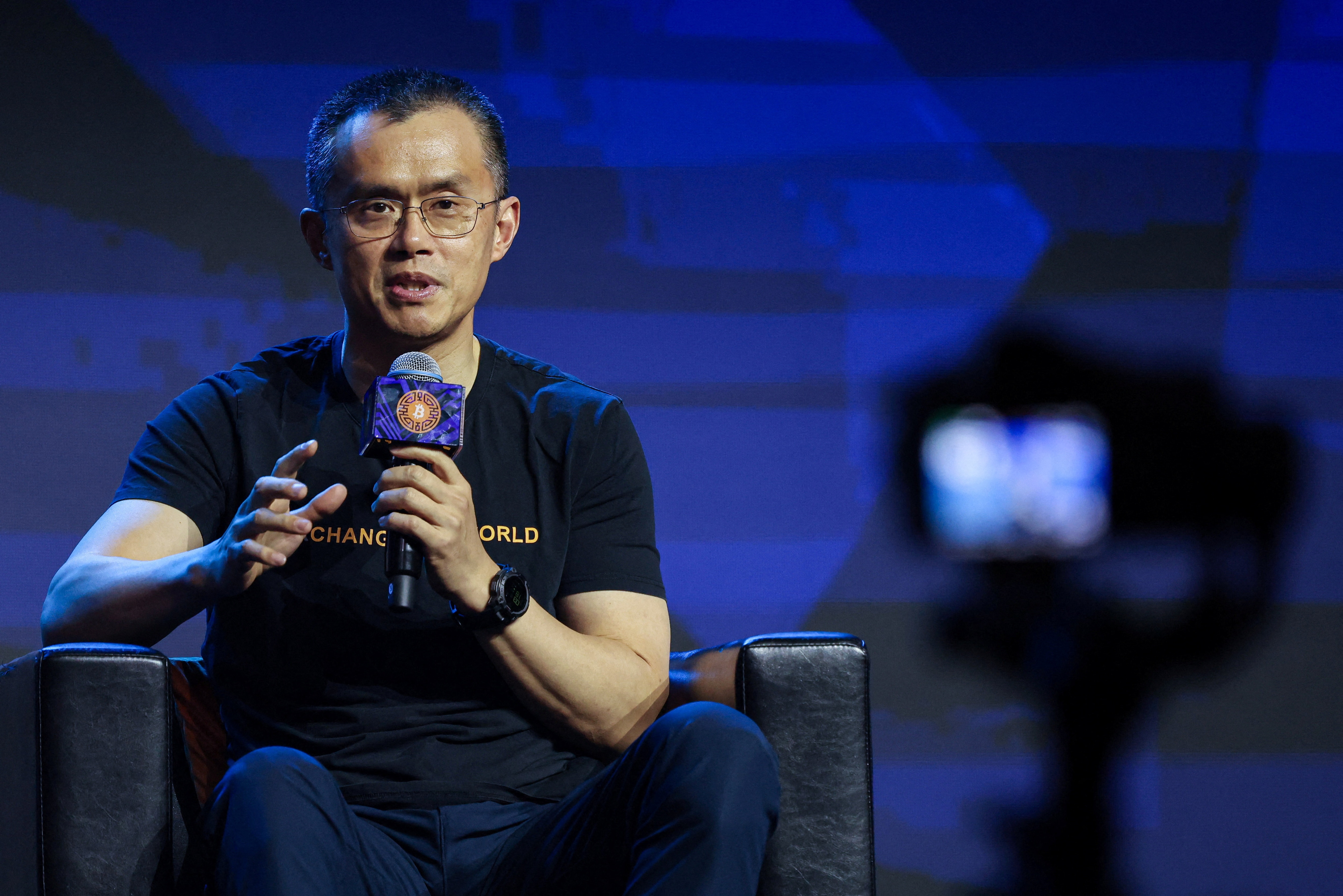 Binance founder Changpeng Zhao, also known as CZ, attends the Bitcoin Asia conference, in Hong Kong, China. (Reuters)