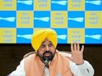Chief minister Bhagwant Mann will once again contest from Dhuri assembly constituency. All 40 candidates named in this initial phase are sitting MLAs, covering nearly 34% of the state’s 117 assembly seats. (HT file photo)