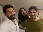 Varun Dhawan shared a selfie with Sidharth Malhotra and Kiara Advani.