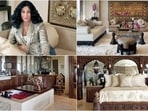 Cher’s former Los Angeles home pairs a relaxed, open layout with antiques and global details, including an Indian-paneled bed. (Instagram/ Architectural Digest)