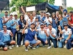 Sultans of Swing after winning the title clash against the Hunting Hawks at Chandigarh Golf Club on Friday. (Ravi Kumar/HT)