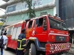 The fire was extinguished by 9am, with no casualties reported. (Satish Bate/Hindustan Times)
