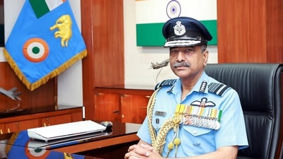 Air Chief Marshal Ashutosh Dixit took over command of the Indian Air Force as its 29th chief. (X/@IAF_MCC) Air Chief Marshal Ashutosh Dixit took over command of the Indian Air Force as its 29th chief. (X/@IAF_MCC)