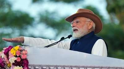 Prime Minister Narendra Modi takes a pledge during Rashtriya Ekta Diwas celebrations at Parade Ground, Ekta Nagar, in Narmada on Saturday. (ANI) Prime Minister Narendra Modi takes a pledge during Rashtriya Ekta Diwas celebrations at Parade Ground, Ekta Nagar, in Narmada on Saturday. (ANI)