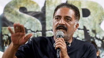 Prakash Raj has been vocal in his support of the Cockroach Janata Party movements against NEET paper leak and SIR. (PTI) Prakash Raj has been vocal in his support of the Cockroach Janata Party movements against NEET paper leak and SIR. (PTI)