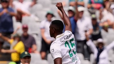 Kagiso Rabada has become the fastest to reach 350 Test wickets. (AP Photo/Halden Krog)