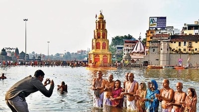 Nashik is not attempting to reproduce Prayagraj where the footfall was an estimated 66 crore; rather, its challenge is shaped by a distinctive religious geography. (HT FILE) Nashik is not attempting to reproduce Prayagraj where the footfall was an estimated 66 crore; rather, its challenge is shaped by a distinctive religious geography. (HT FILE)