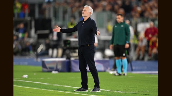 Fans love him, for the victories he guides teams to, as well as the fights, scenes and media spectacle. (Below) At a UEFA Champions League game last month. (Getty Images)