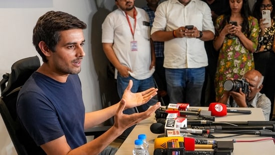 During the proceedings, the complainant’s counsel informed the court that YouTuber and activist Dhruv Rathee had already left India and was residing overseas. (PTI File Photo)