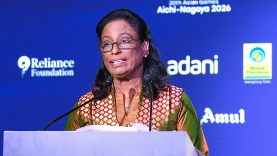 President of the Indian Olympic Association PT Usha. (ANI)