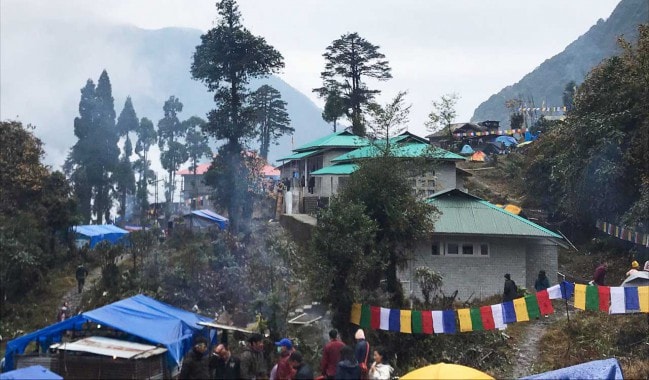 Tholung Monastery is a sacred Buddhist site nestled in Sikkim's mountains. Tholung Monastery is a sacred Buddhist site nestled in Sikkim's mountains.