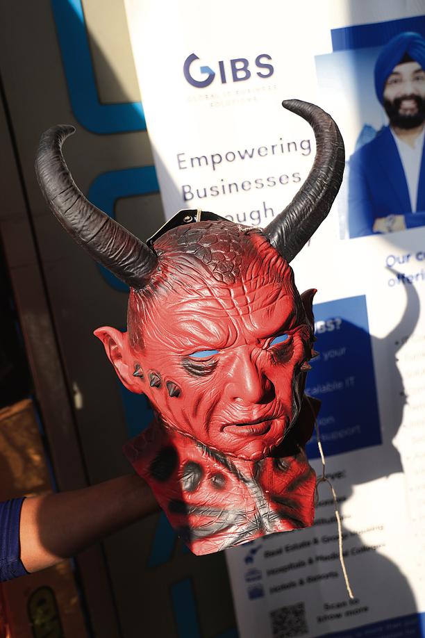 Unleash your inner demon with this hyperrealistic red silicone mask! Perfect for making an unforgettable entrance at any Halloween party. Price: ₹4,000 Unleash your inner demon with this hyperrealistic red silicone mask! Perfect for making an unforgettable entrance at any Halloween party. Price: ₹4,000