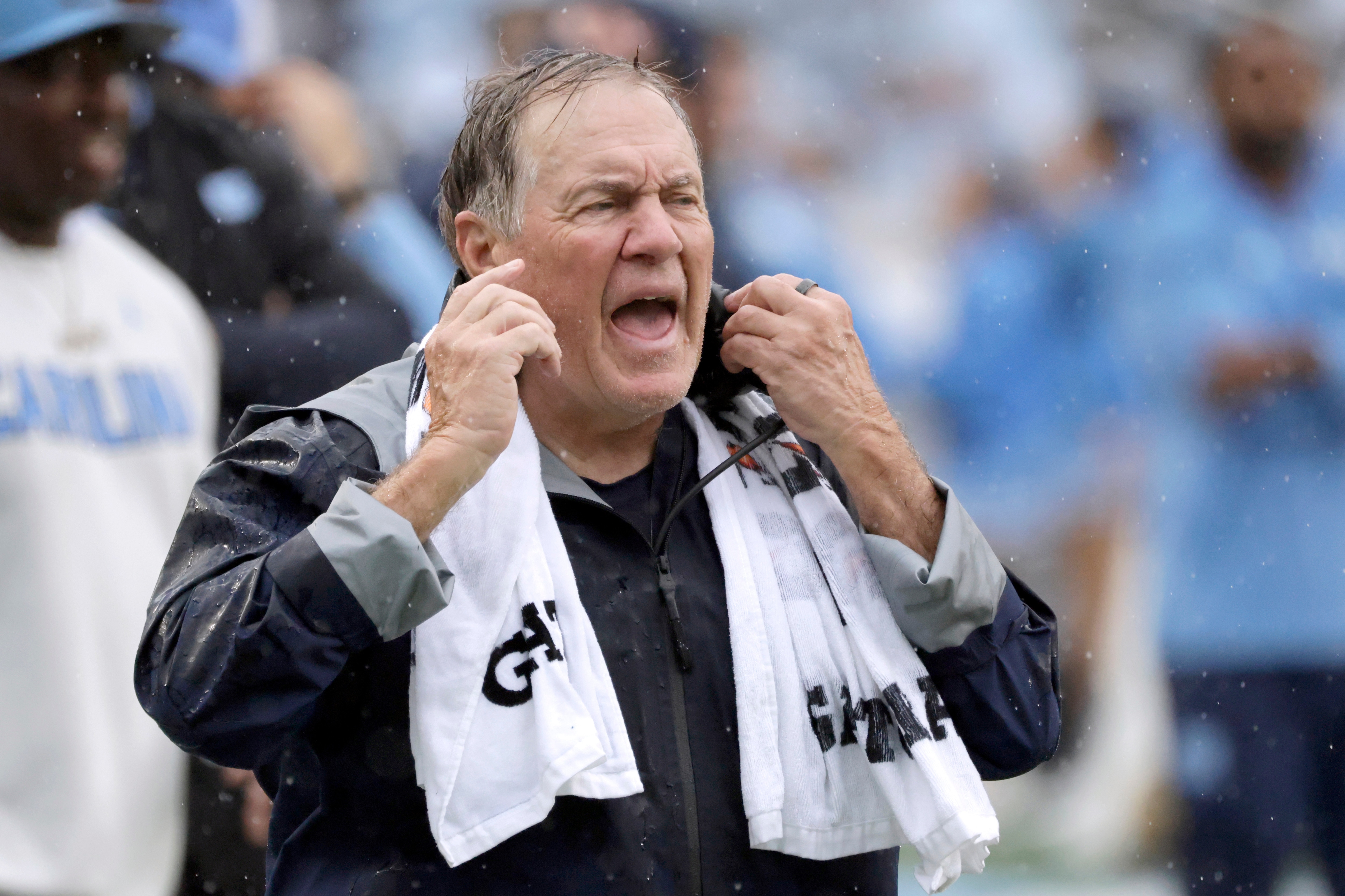 The couple also faced attention after allegations that Jordan Hudson was attempting to exert influence over North Carolina's football operations. (AP Photo) The couple also faced attention after allegations that Jordan Hudson was attempting to exert influence over North Carolina's football operations. (AP Photo)