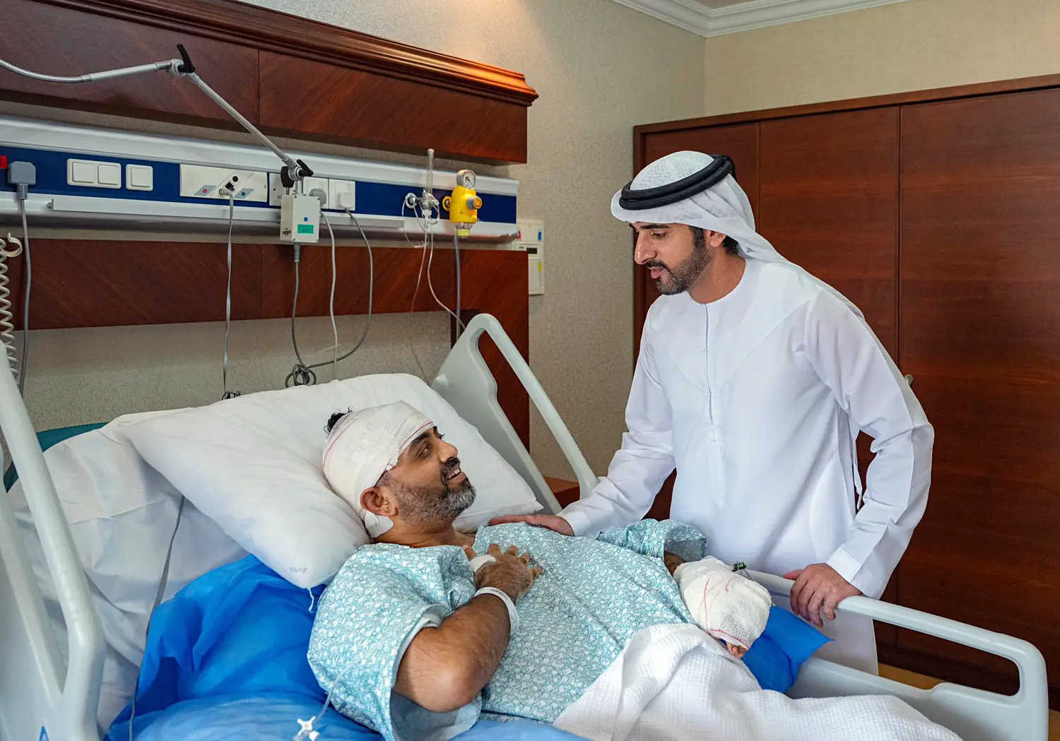 Hamdan bin Mohammed Al Maktoum with Captain Smit Machchhar in Abu Dhabi
